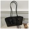 Women PU Leather Shoulder Bag Vintage Large Capacity Handbag Multi Functional Commuting Tote Bag High Looks Women's Bag
