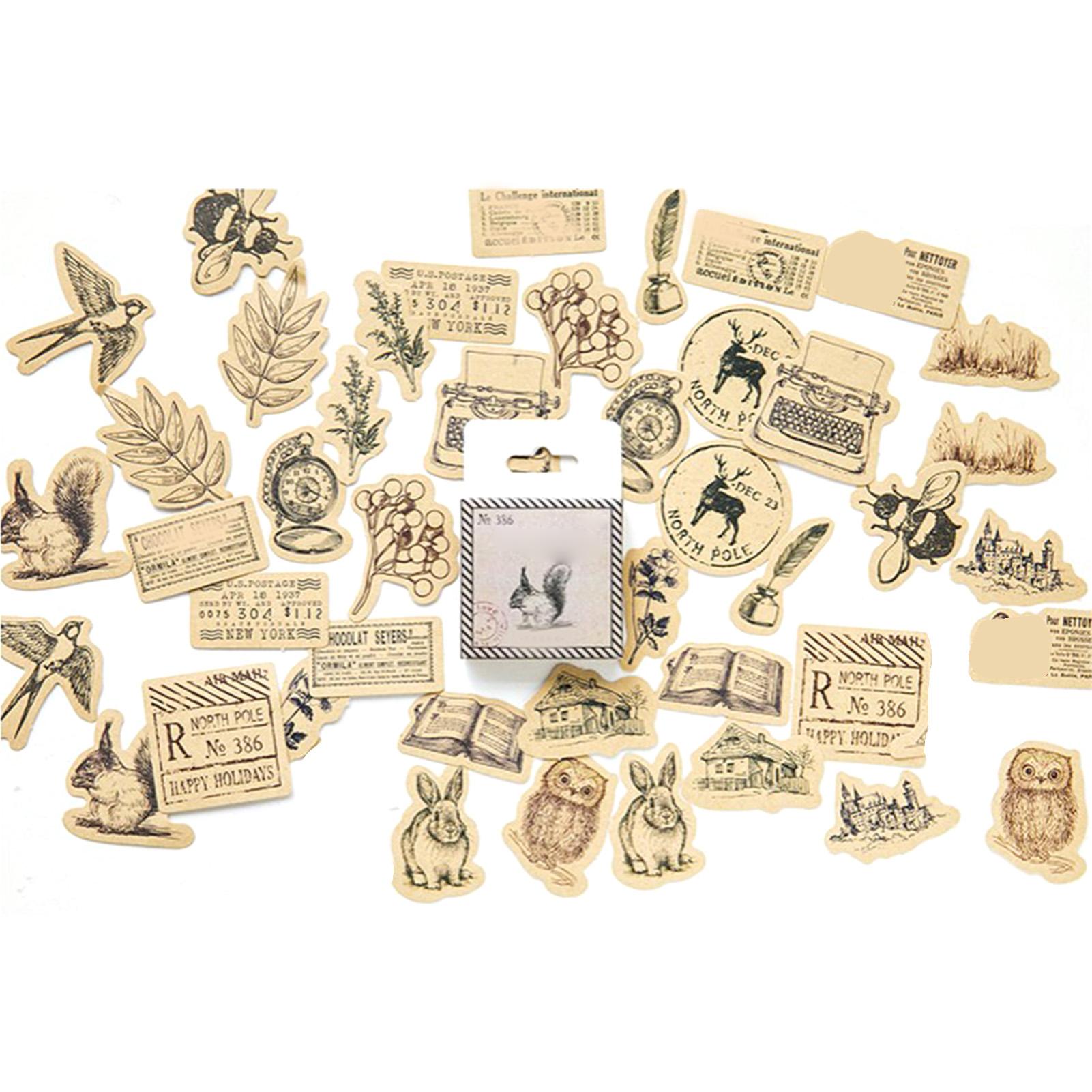 

46 шт. Наклейки для скрапбукинга Винтажные Изысканные Декоративные Эстетичные Наклейки для Скрапбукинга для DIY