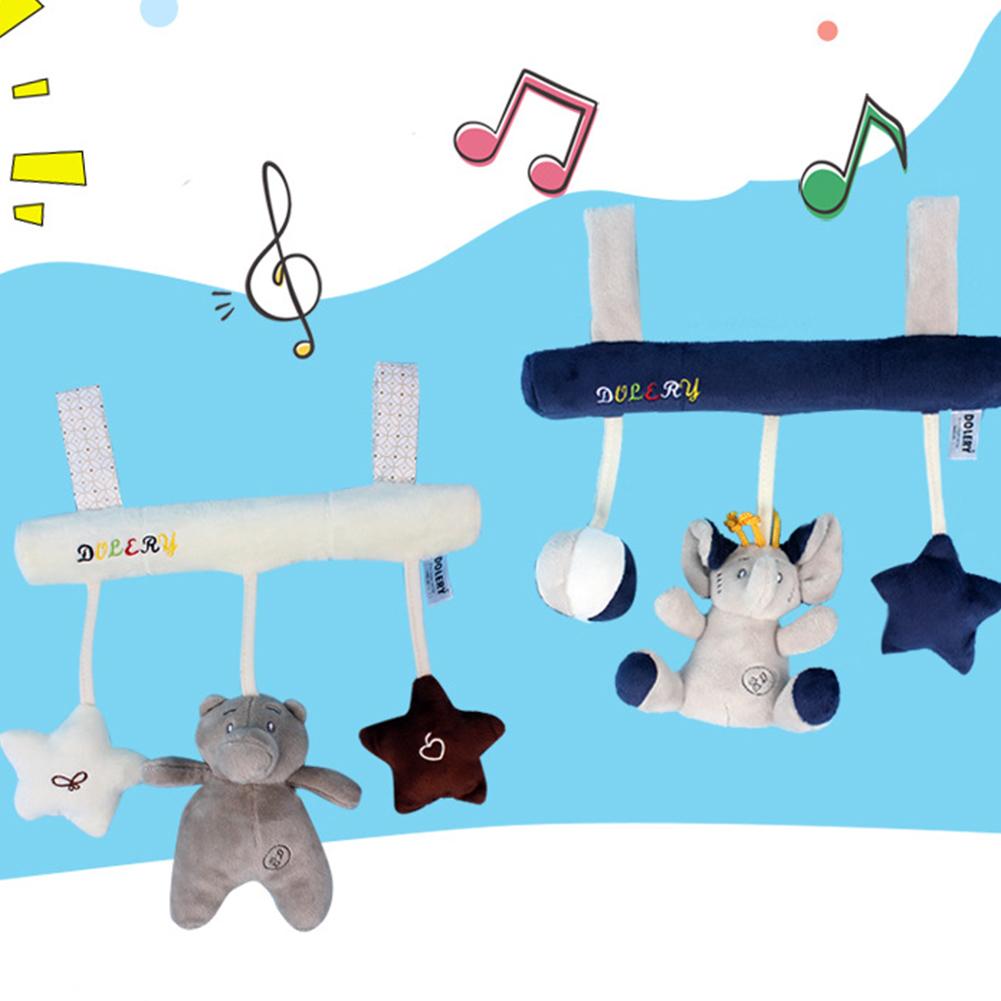 Star Animal Music Carriage Attachments Bed Hanging Plush Toys for Early Education