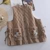 Autumn Winter Sleeveless Lace Casual  Women's Down Cotton Vest Coat Advanced Korean Version Ladies Waistcoat Jacket