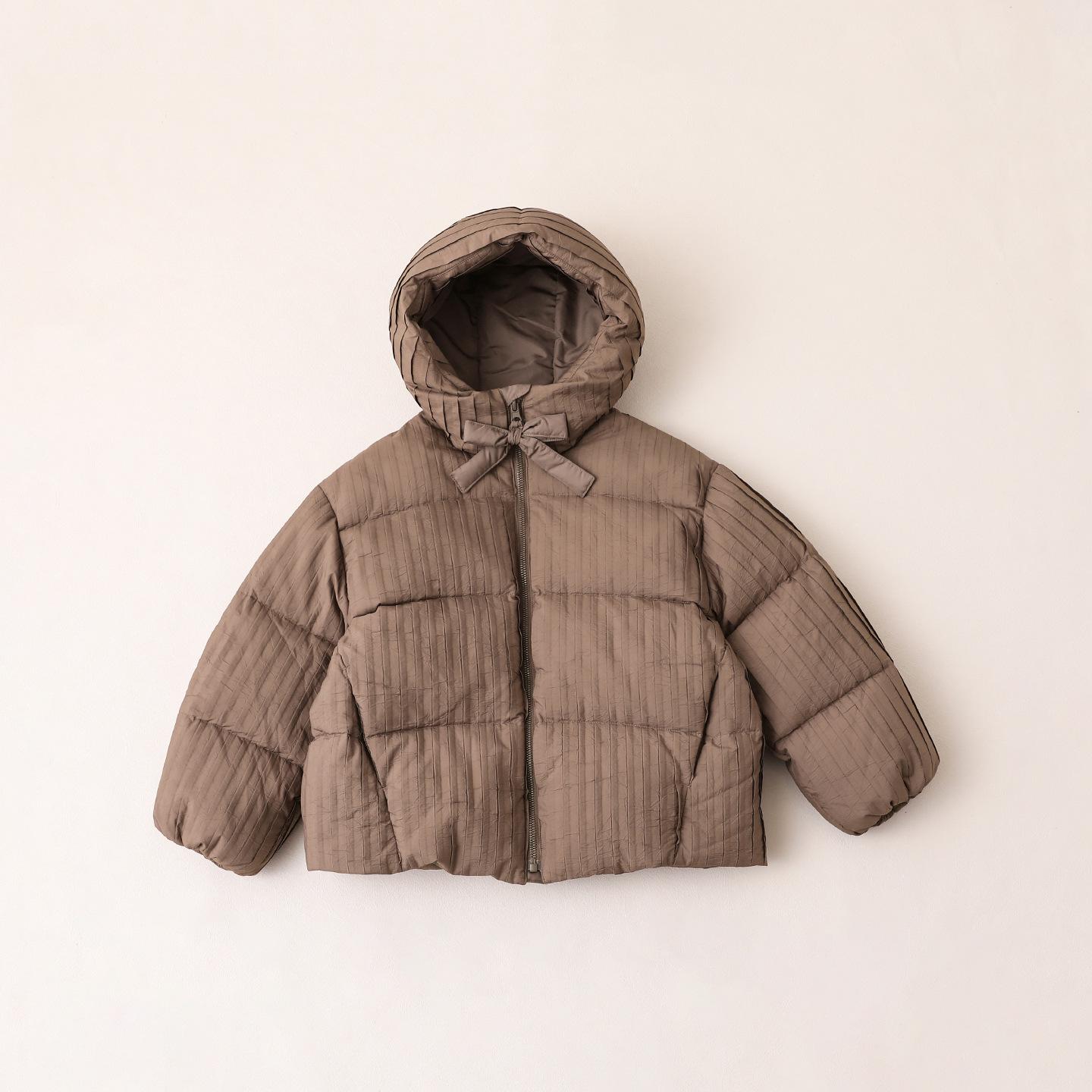 

Girls Winter Thick Down Jacket 2025 for Kids 130cm кавовий