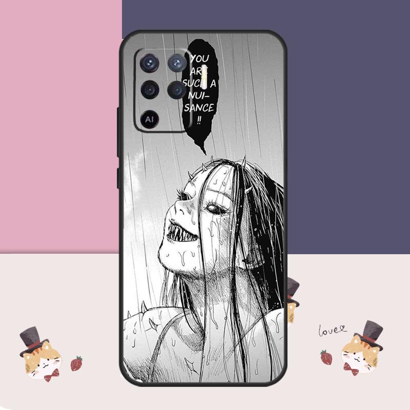 Horror Manga Style Case For Oppo A38 A58 A78 A98 A54 A74 A94 A18 A57 A17 A77 A80 A60 A40 A96 A76 A16 A15 A5 Pro