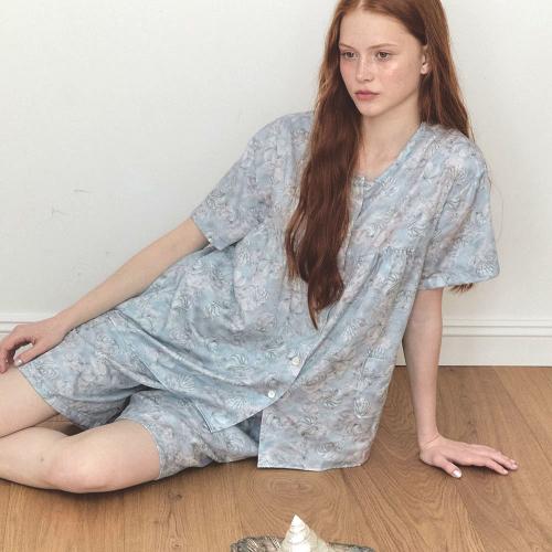 [Muse Mood] Round 80 Count Cotton Vintage Shell Summer Pajama [Shipped from Korea] 100% Authentic