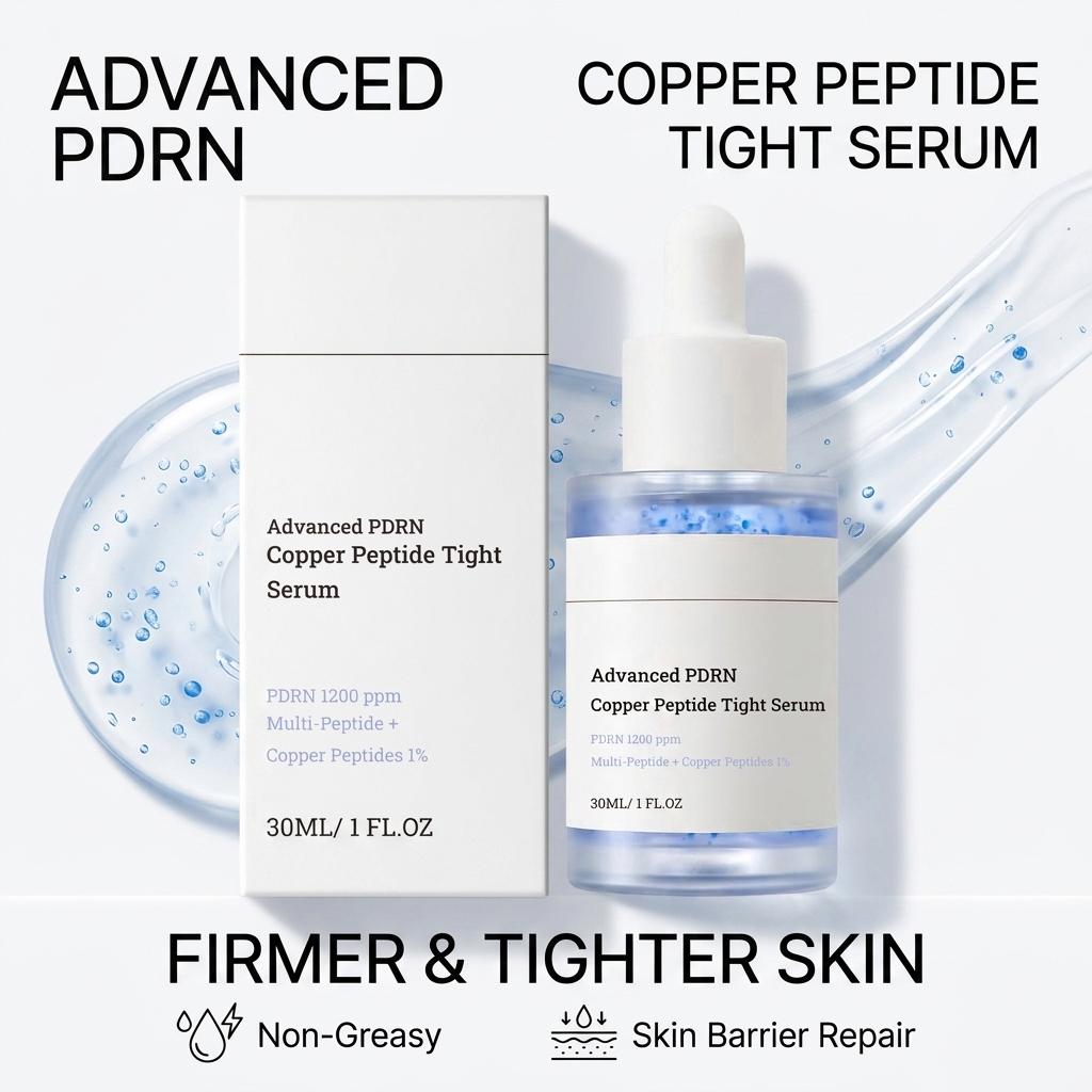 Copper Peptide Tight Serum Smoothing Skin Improving Skin Firmness Enhancing Skin Elasticity Texture Daily Facial Care Essence