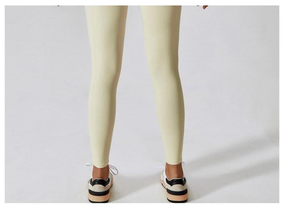 Autumn Long Sleeve Zipper Bodycon Butt-Lifting Bodysuit Yoga & Running Pants for Women - Black