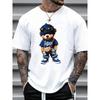 Luxury Little Bear Print Print Tshirt Summer Casual O-Neck Short Sleeve Clothes Harajuku Unisex Cotton Tee Streetwear Tops