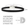 Mode strass lettre papa collier noir en cuir souple collier ras du cou Sexy fête cou bijoux bricolage nom personnalisé collier cadeau