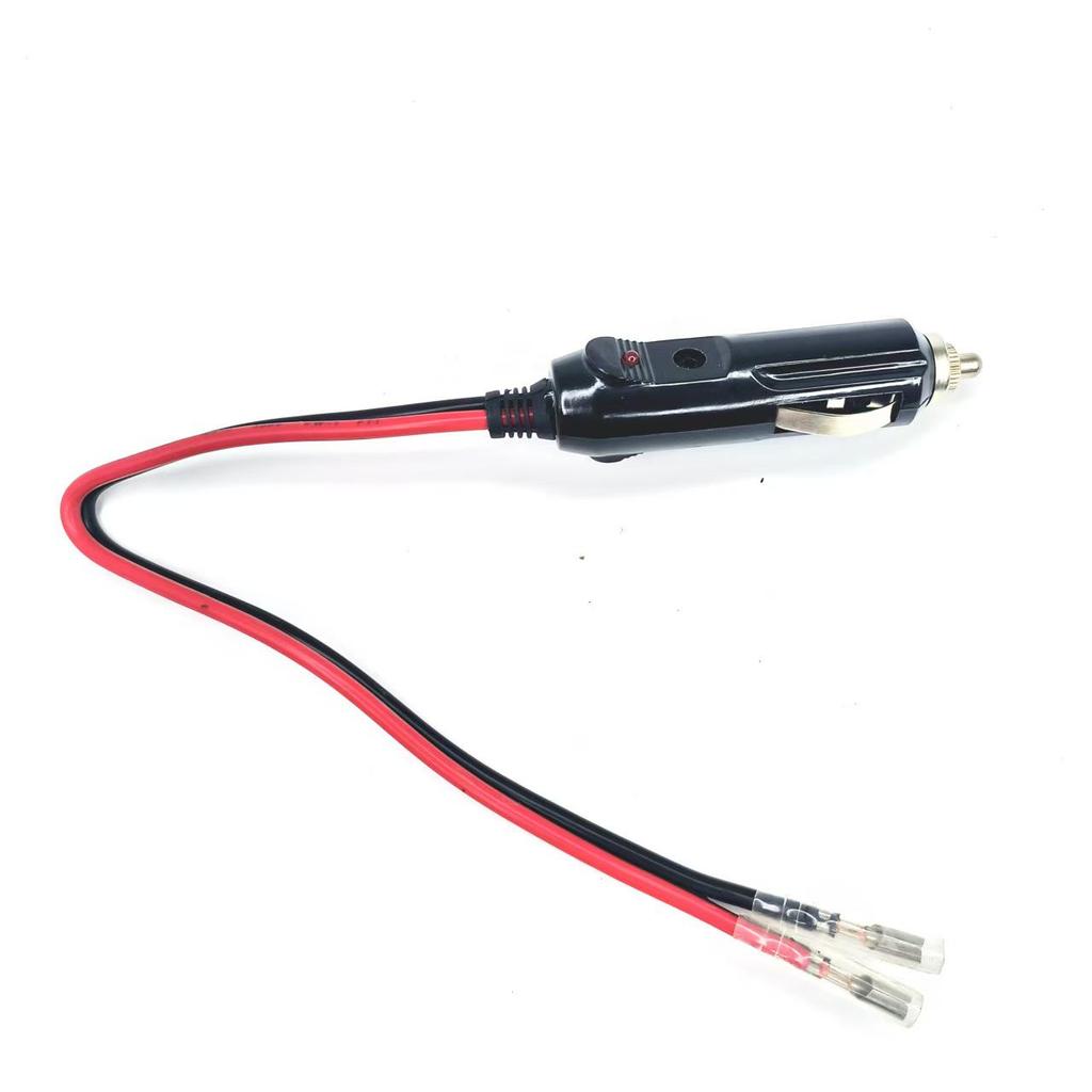 Cigarette Lighter Plug Extension Cable with Bullet Terminal and Customizable Length