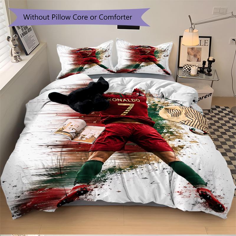3Pcs Ronaldo'S Dynamic Leap Bedding Sets For All Sizes New 3D Printed Bed Cover Comforter Duvet Cover Pillowcase Bedroom Decoration