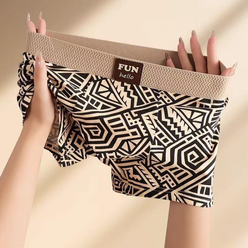 

Men s Ethnic Style Retro Mayan Totem Boxer Briefs - Trendy, Breathable, Mid-Rise Fashion XL for 50-60 kg
