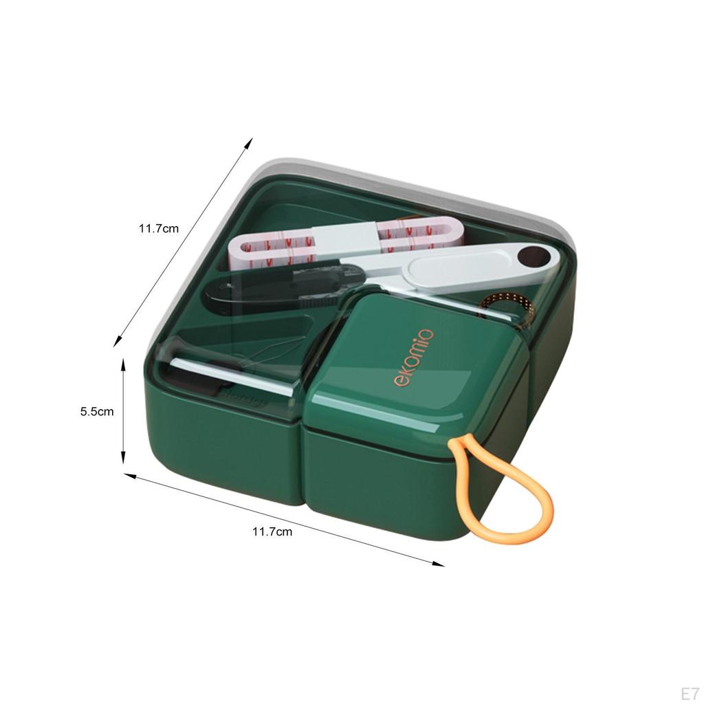 Basic Sewing, Pin And Thread Kit with Sewing Supplies Accessories Including Scissors, Tape