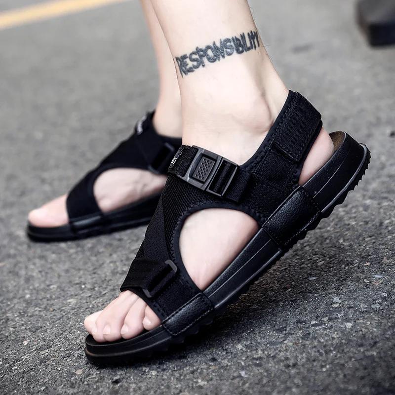 WOTTE Men Sandals Outdoor Men Shoes EVA Slip On Soft Platform Sandals Summer Casual Sandal Shoes For Man Sandle Men Big Size 46