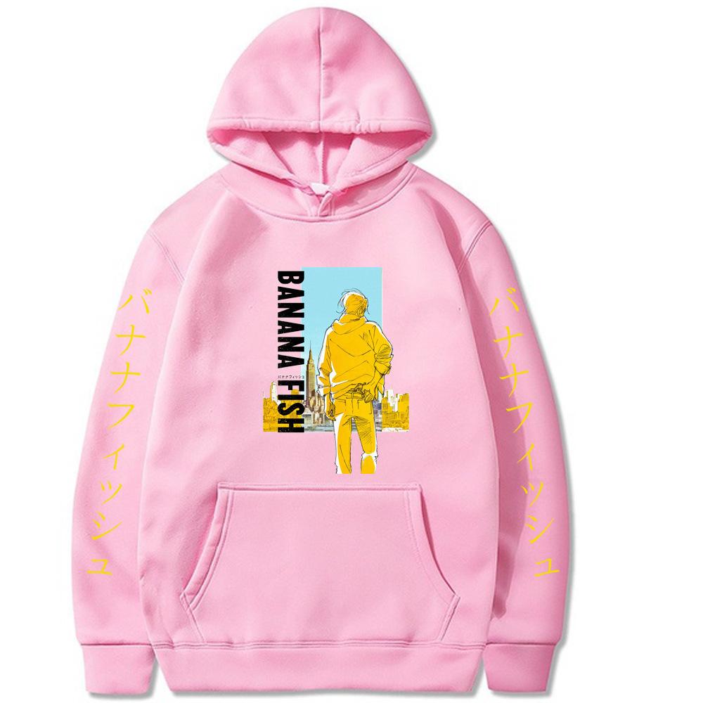 Mikiny Banana Fish Dámské Pánské Mikiny s kapucí s dlouhým rukávem Unisex Cool Streetwear Y2K Streetová móda Pulovr Oblečení