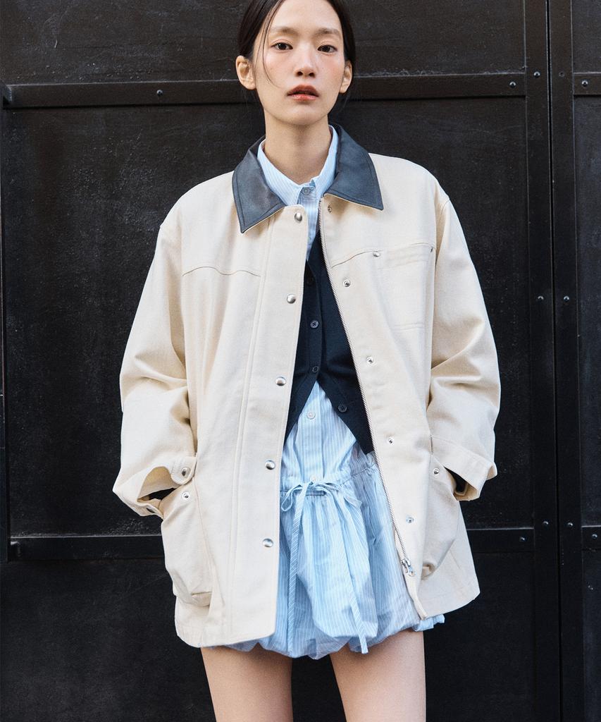 MIXXO Balloon Shirt Collar Dress_Miwowg202C