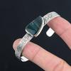 Trillion March Birth Bloodstone Gemstone Wedding Bangle Jewelry Sterling Silver