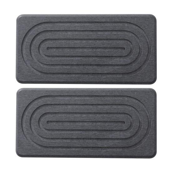 

2/4 шт. Сушильна підставка Силіконові ніжки Антиковзка Діатомова земля Підставка для раковини з водонепроникним жолобом Швидке водопоглинання Швидке висихання Кухонний килимок 2pcs