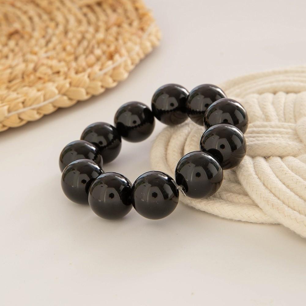 Round Big Bead Bracelet Plastic Stacked Bracelets Fashion Beaded Bracelet