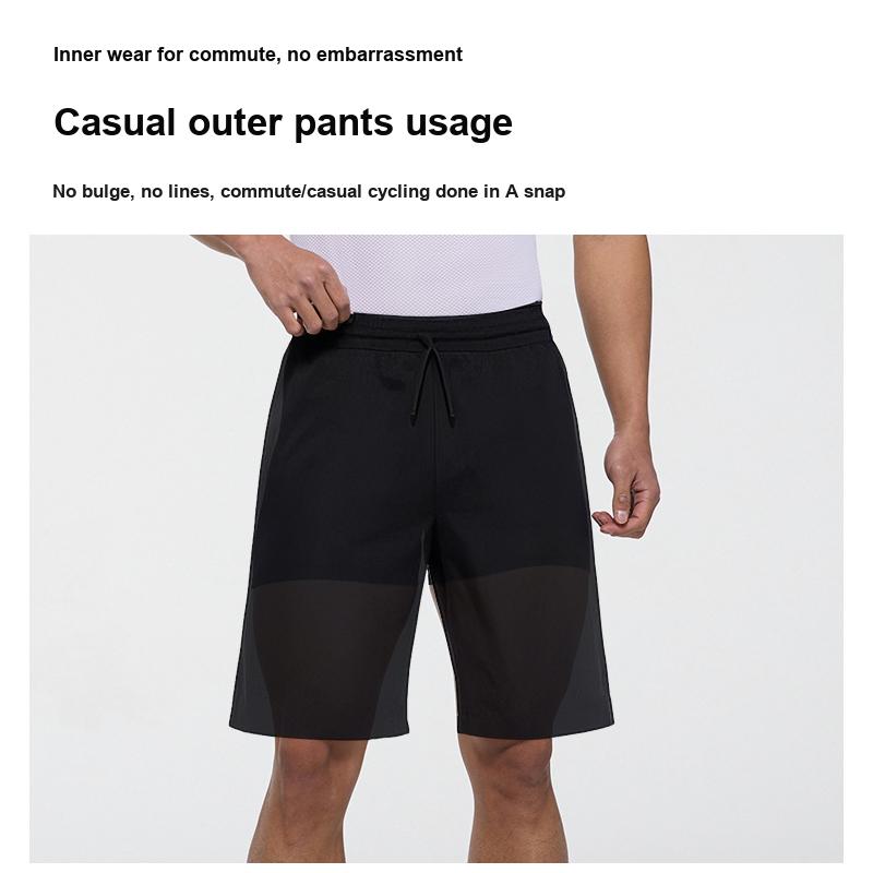 Li-Ning Comfortable Breathable Solid Color Cycling Shorts Men bottoms Black LCUK209