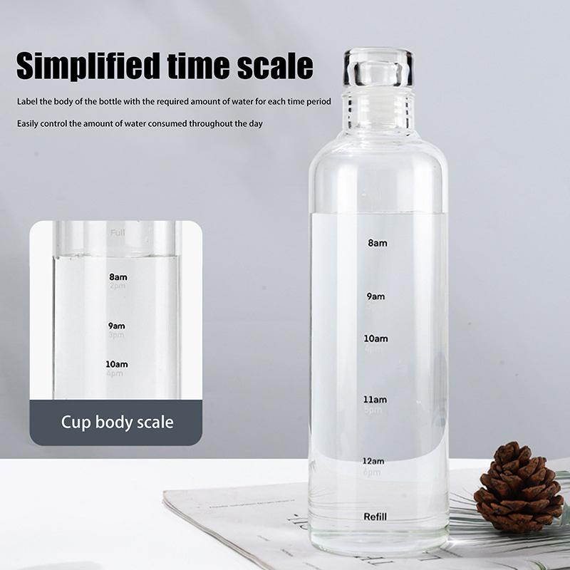 Newest Water Cup Sport Water Bottle With Time Scale Couple Plastic Portable Water Container Anti-Drop Outdoor Water Bottle