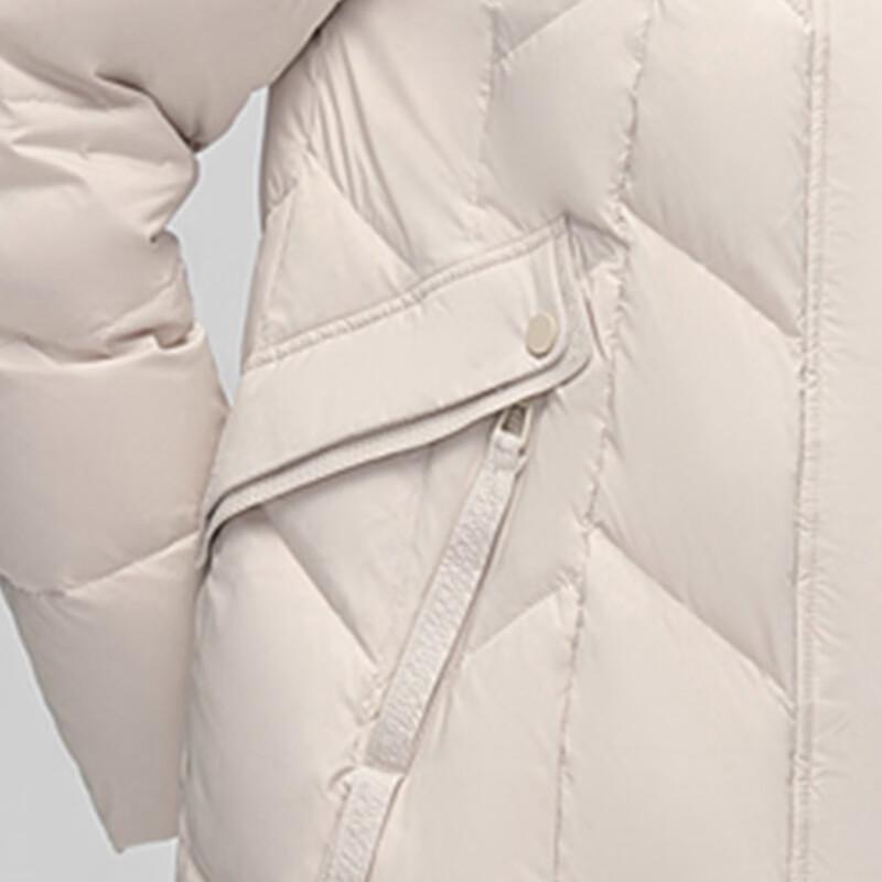 Xuezhongfei Women's Mid-Length Hooded Down Jacket