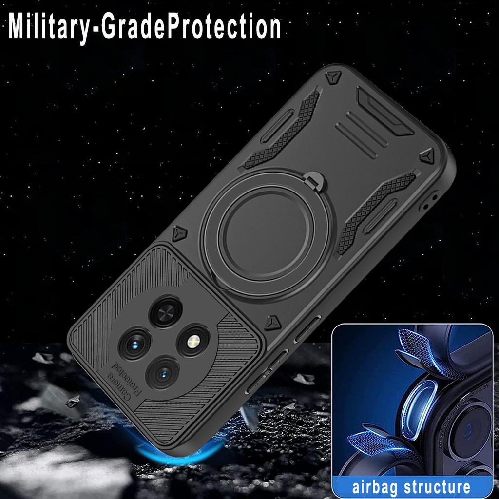Magnetic Case For Honor Magic7 Lite 5G / X60 Pro 5G / X9c 5G Shockproof TPU + PC Phone Back Cover with Kickstand