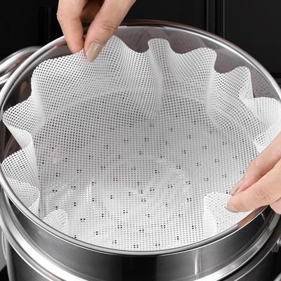 2 pçs forros de vapor livre de odor antiaderente macio durável cozido no vapor bolinhos esteira do vapor para casa