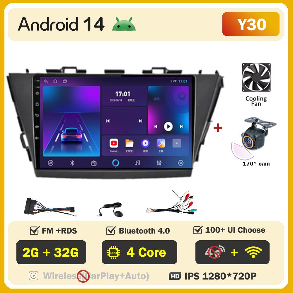 For Toyota Prius Plus V Alpha 2012-2017 Car Radio Player Car Carplay Screen Autoradio Mirror Link Car Intelligent Systems 8 Core