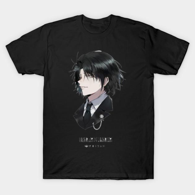 Men Black Print T-shirt Super Large TShirt Hunter X Hunter Fan Art No-Cut Transfer Paper Print Cotton Tshirt