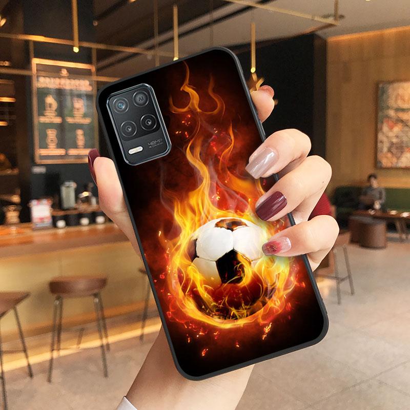 Fußball-Sportplatz-Telefonhülle für OPPO Realme GT 2 Pro X2 Pro XT C25S 8 7 6 Pro 6i GT Master C3 C21 C21Y C11 X3 SuperZoom