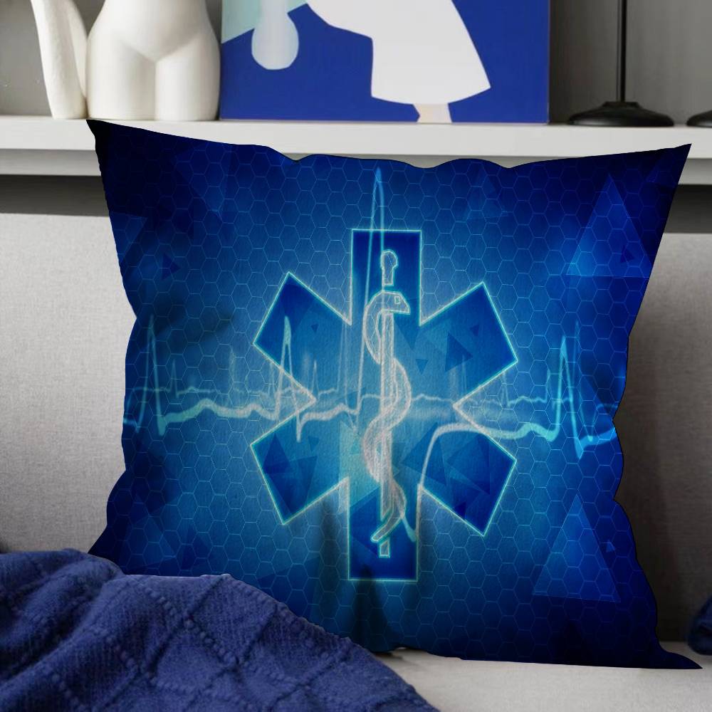 Ems Star Of Life Cushion Cover Pillow Cover Decor Pillowcase Printed Cushion Case For Couch