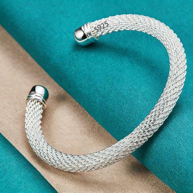 PANJBJ 925 Sterling Silver Feather Adjustable Couple Bangle Gothic Punk Design Women Jewelry Gift Lucky Bracelet Dropshipping