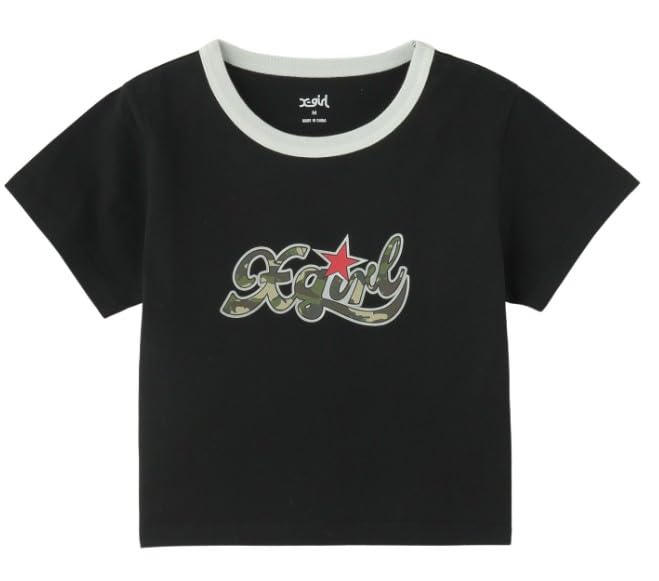 

Зірковий камуфляж Логотип Короткий рукав Укорочений STAR CAMO LOGO CROPPED TEE 105252011006 ЧОРНИЙ M Футболка X-girl, Короткий рукав чорний