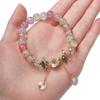1pc Korean Style Sweet Daisy Flower Bracelet Colorful Crystal Beaded Elastic Rope for Women Girls Party Wedding Jewelry Gift