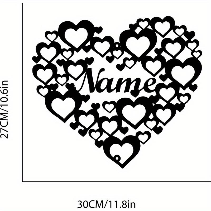 Exquisite Custom Metal Heart Wall Decor - Valentine's Day Heart Art Sign, Premium Metal Ornament