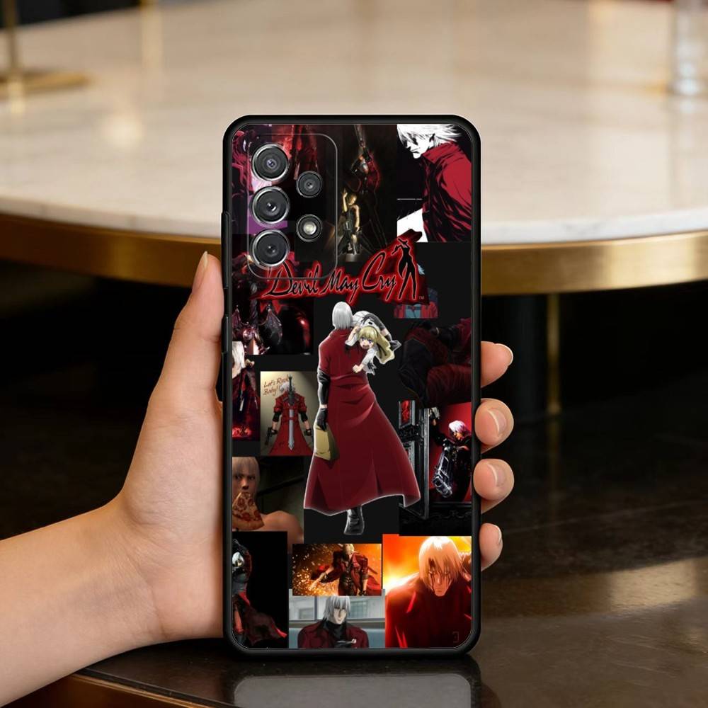 Game D-Devil May Cry DMC Soft Silicone Black Cover Phone Case For Samsung Galaxy A73,A72,A71,A70,A53,A52,A51
