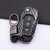For Ford F150 F250 F350 F450 Xlt Ranger Xl Maverick Ecosport Everest Abs Carbon Fiber Car Smart Key Cover Case Keychain