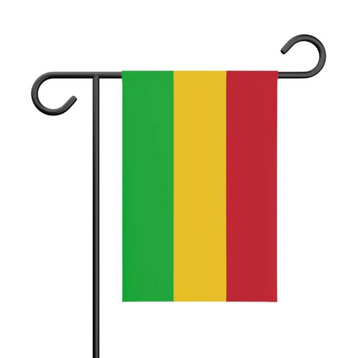 Drapeau - Multicolore - Mali - 32 X 47.5 Cm - Polyester - Recto/verso