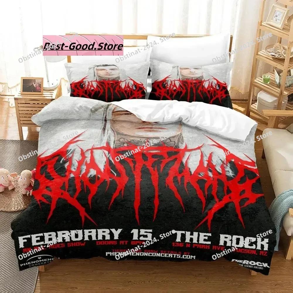 Ghostemane Beding Set Single Twin Ful Quen King-Sized Dimensionsd Dimensions Bed Linen Set Aldult Kid Bedrom Duvetcover Sets 3D Print Col Hip Hop