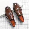 Fashion All-match Classic Men Shoes for Wedding Leather Fashion Driving Shoes Men Non-Slip Men Loafers Stylish Men Business Casual Shoes