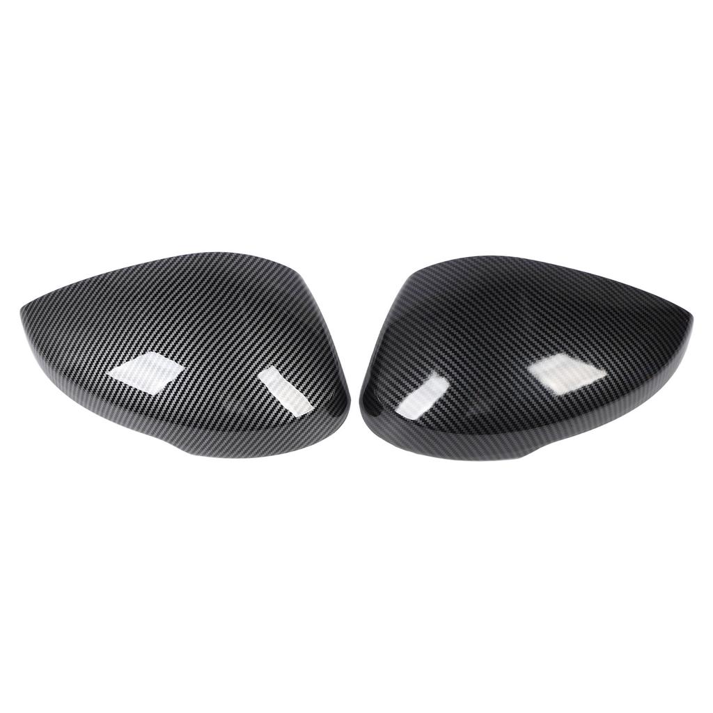 1 Pair Side Mirror Cap Cover Left Right Carbon Fiber Style Protective Weather Resistant Rear View Wing Mirror Housing