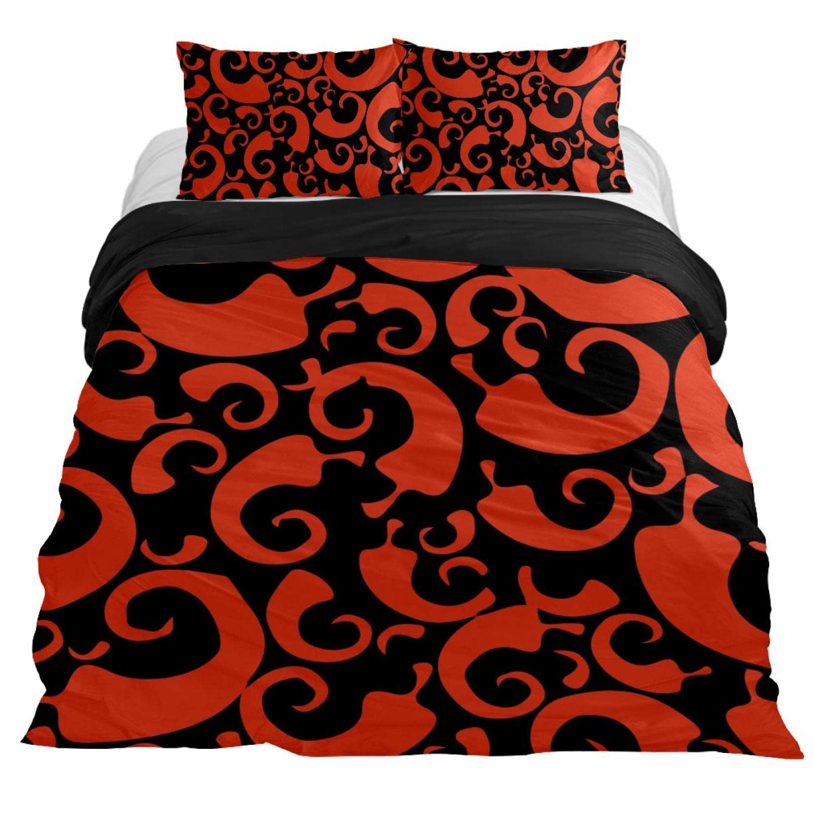 

Красный чехол для одеяла Перец Постельный комплект для детей Декор комнаты мальчика Ферма Овощи Комплект чехла для одеяла Размер Квин Вкусный 3 предмета Молния EU Single(135x200cm)