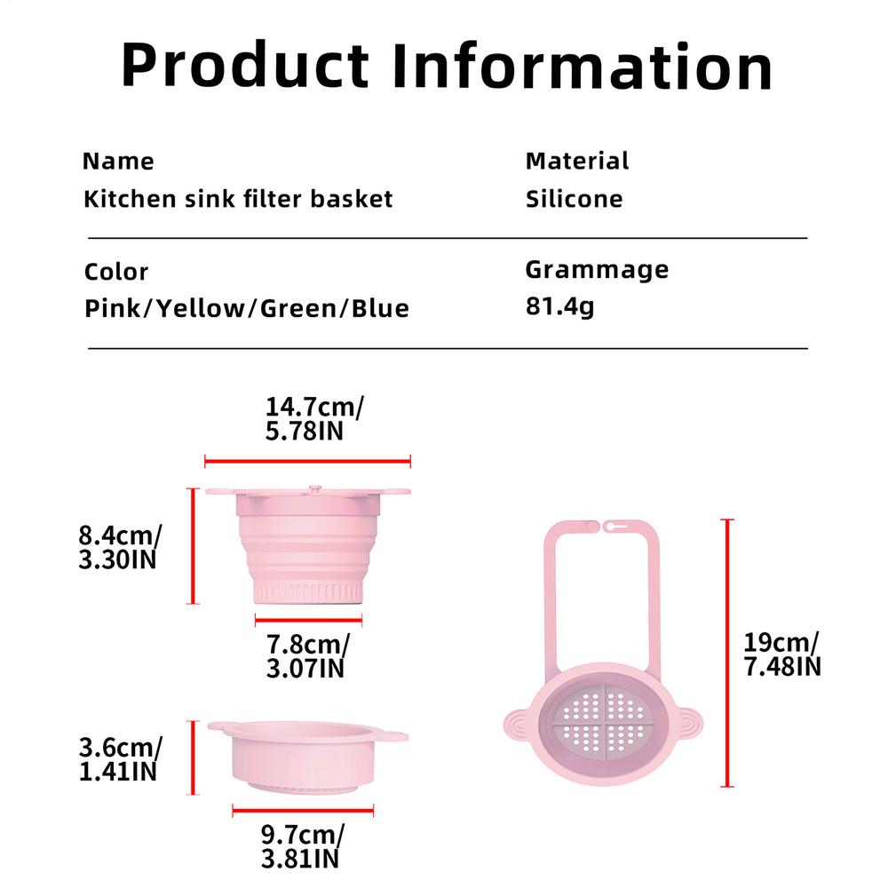 Kitchen Sink Strainer Basket Wall-mounted Waste Collector Foldable Pour-over Faucet Hanging Rack for Kitchen Salad Berry Mixing