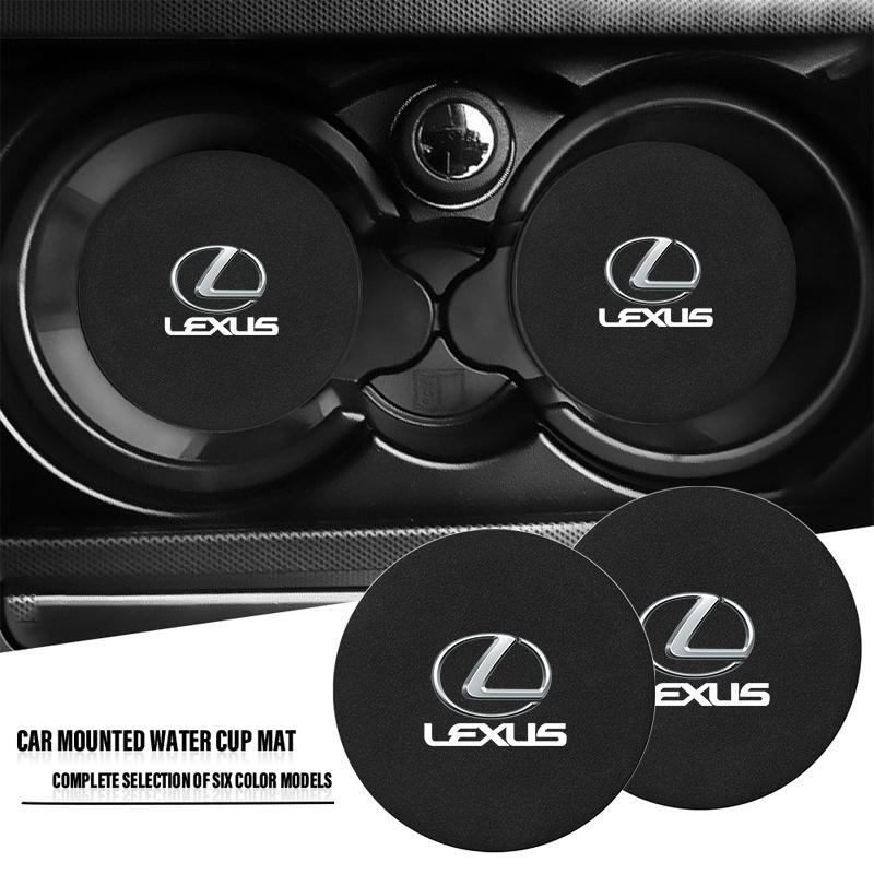 

Suede Car Non-slip Water Cup Coaster Insulation Pad Decorative Water For Lexus CT ES LS GS IS HS LF-30 NX RX UX GX LX LM LC RC 1Pcs красный