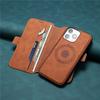 2 in 1 Removable Magnetic Charging Case For iPhone 17 16 13 14 15 Pro Max 16Plus Air Retro Leather Wallet Card Holder Book Cover