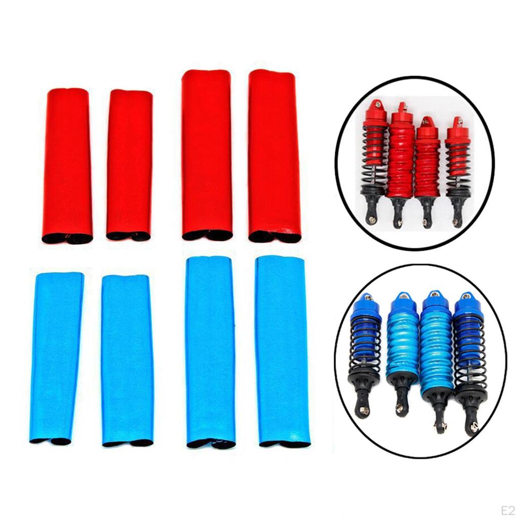 4 Pieces High Elastic Shocks Socks Damper Dirt Dust Resist Guard Cover for Slash 4WD Model Buggy