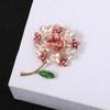 Korean Rhinestone Oil Drop Flower Brooch - Versatile High-End Fashion Accessory