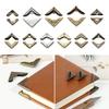 4Pcs Crafts Decoration Menus Book Scrapbook Accessories Metal Corners Book Corner Protector Photo Albums
