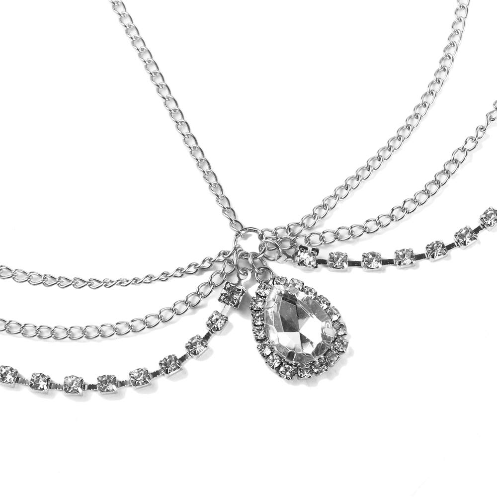 Headwear Head chain Eyebrow Pendant Bohemian Headdress Water Drop Hair Ornament Forehead Chain