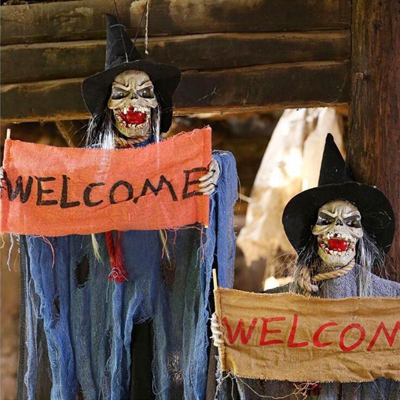 Halloween Props Party Bar party Decoration Voice Activated Hanging Skull Skeleton