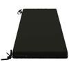 Bench Cushion SOEST 100percent  Polyester Black 150 x 40 x 5 cm
